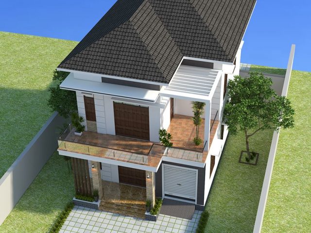 Thiết kế biệt thự đẹp 2 tầng tại thành phố Vinh - Nghệ An
