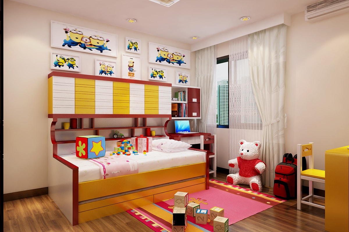 Thiet ke noi that phong ngu tre em tại tp vinh nghẹ an
