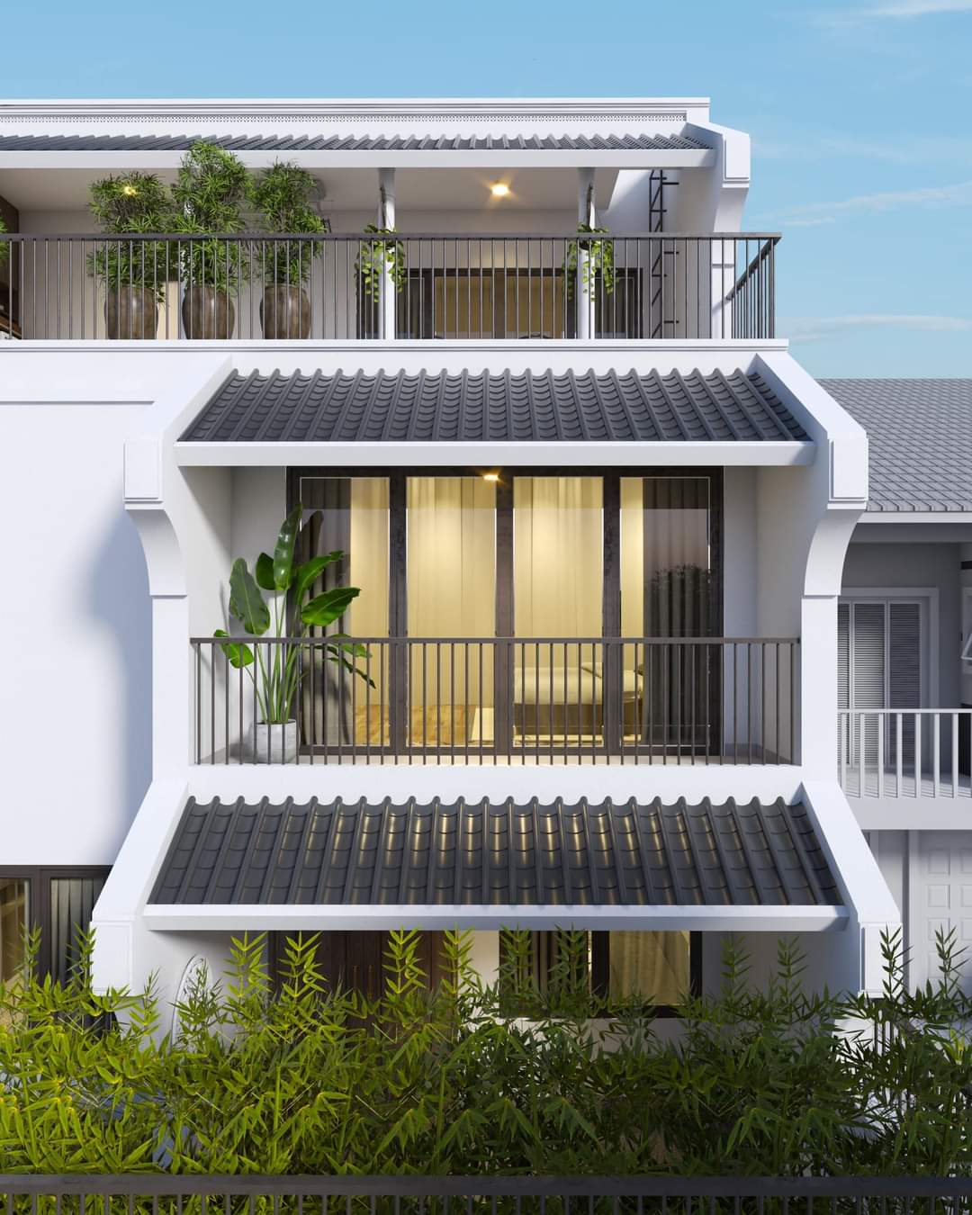Thiết kế nhà phố phong cách kiến trúc đông dương tại TP Vinh-Nghệ An